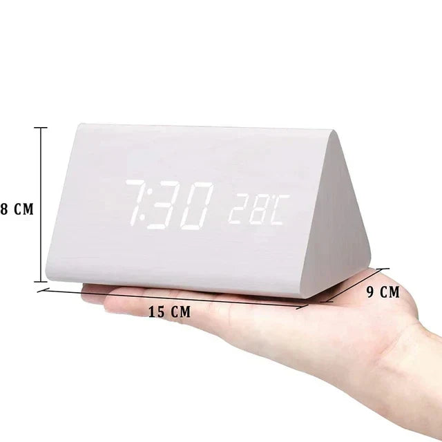 Wooden LED Clock With Voice Control