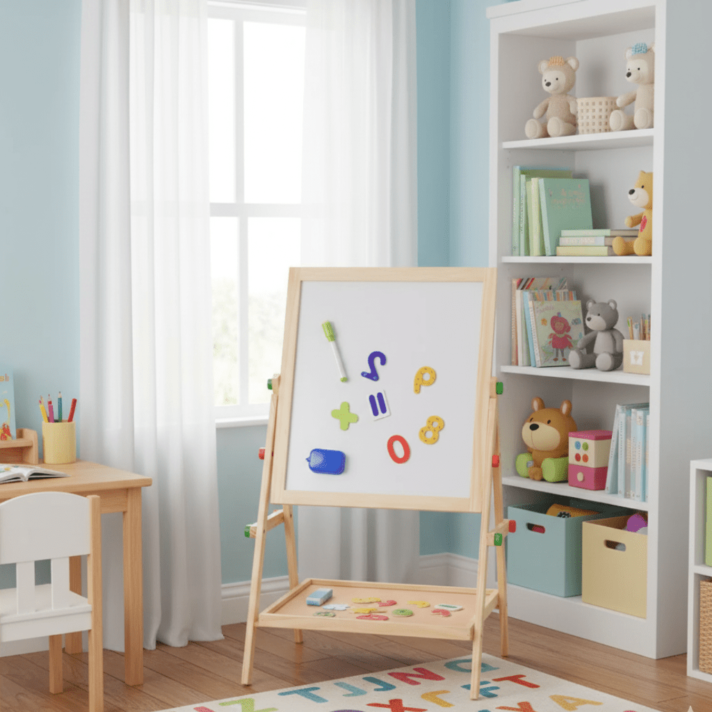 wooden-magnetic-whiteboard-chalkboard-for-kids-height-adjustable-img1.png
